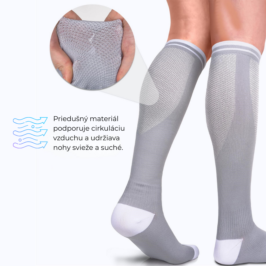 Materiál a komfort kompresných podkolienok Miweli